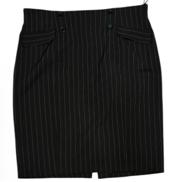 Spiegel Black Pinstriped Skirt,‎ EUC Size 20W. - Picture 1 of 7